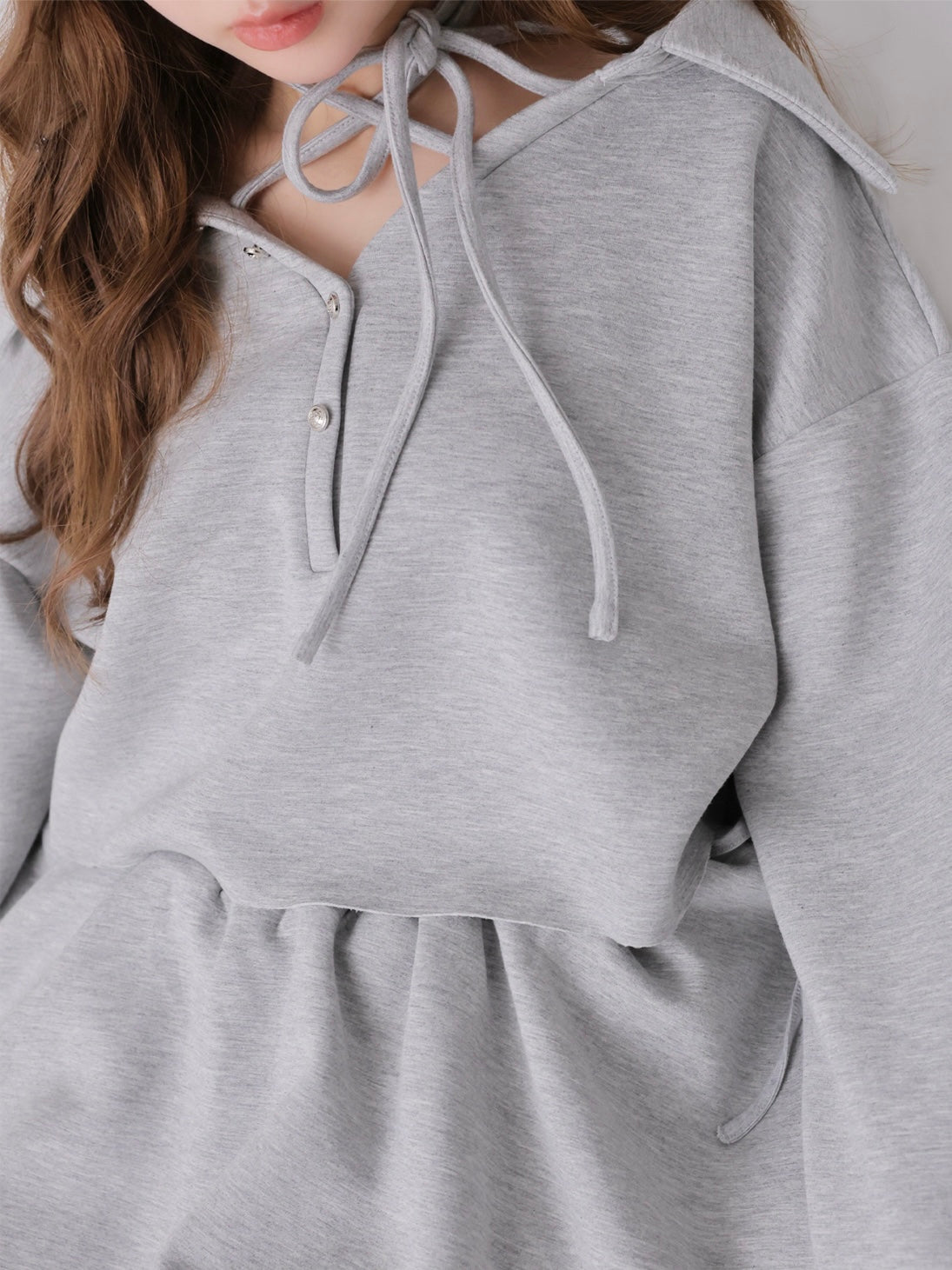 model：160cm　(size：F　color：Gray)