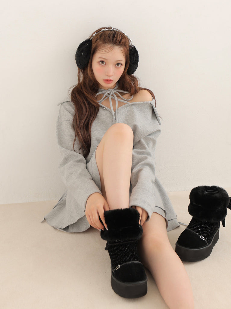 Airy smooth ribbon pullover(eme10767)