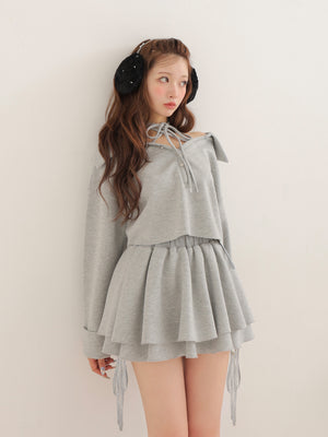 Airy smooth ribbon pullover(eme10767)