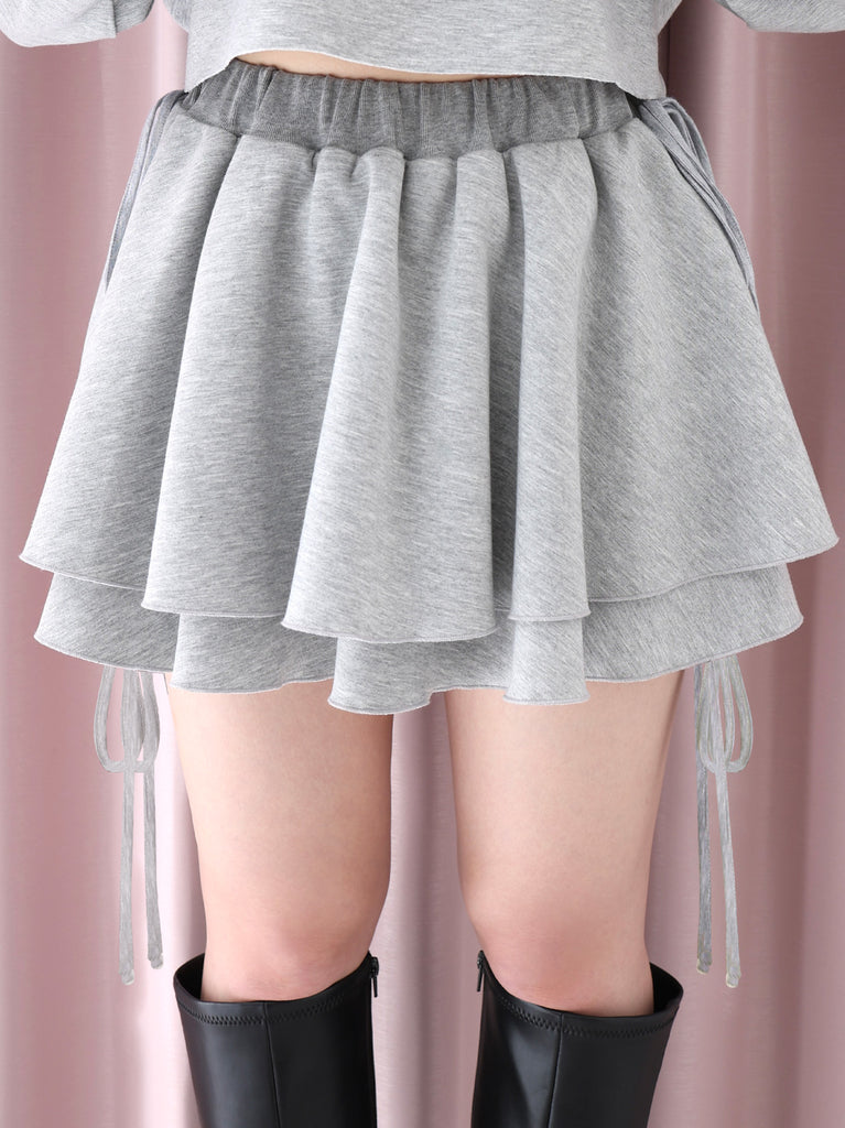 Airy smooth frill mini skirt(eme10768)