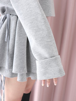 Airy smooth ribbon pullover(eme10767)