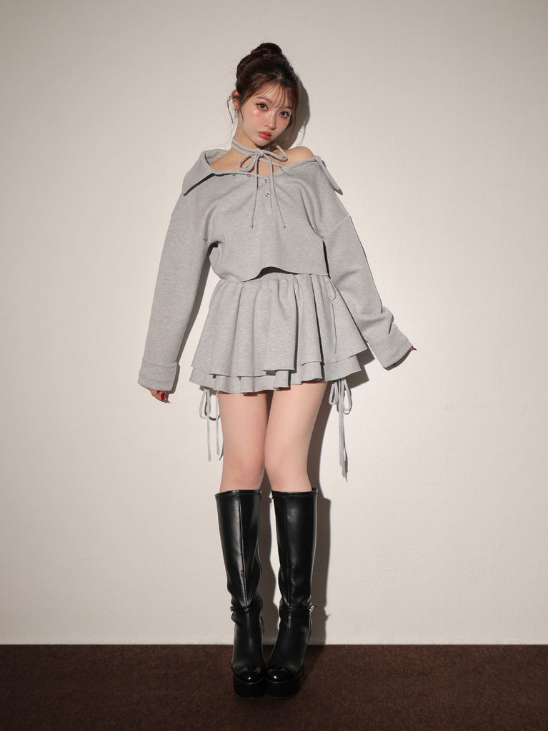 Airy smooth ribbon pullover(eme10767)