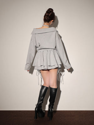 Airy smooth ribbon pullover(eme10767)