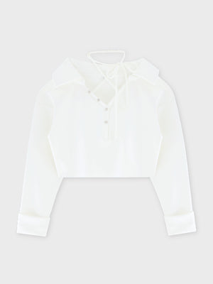 Airy smooth ribbon pullover(eme10767)