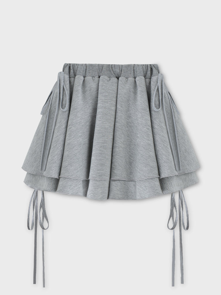 Airy smooth frill mini skirt(eme10768)