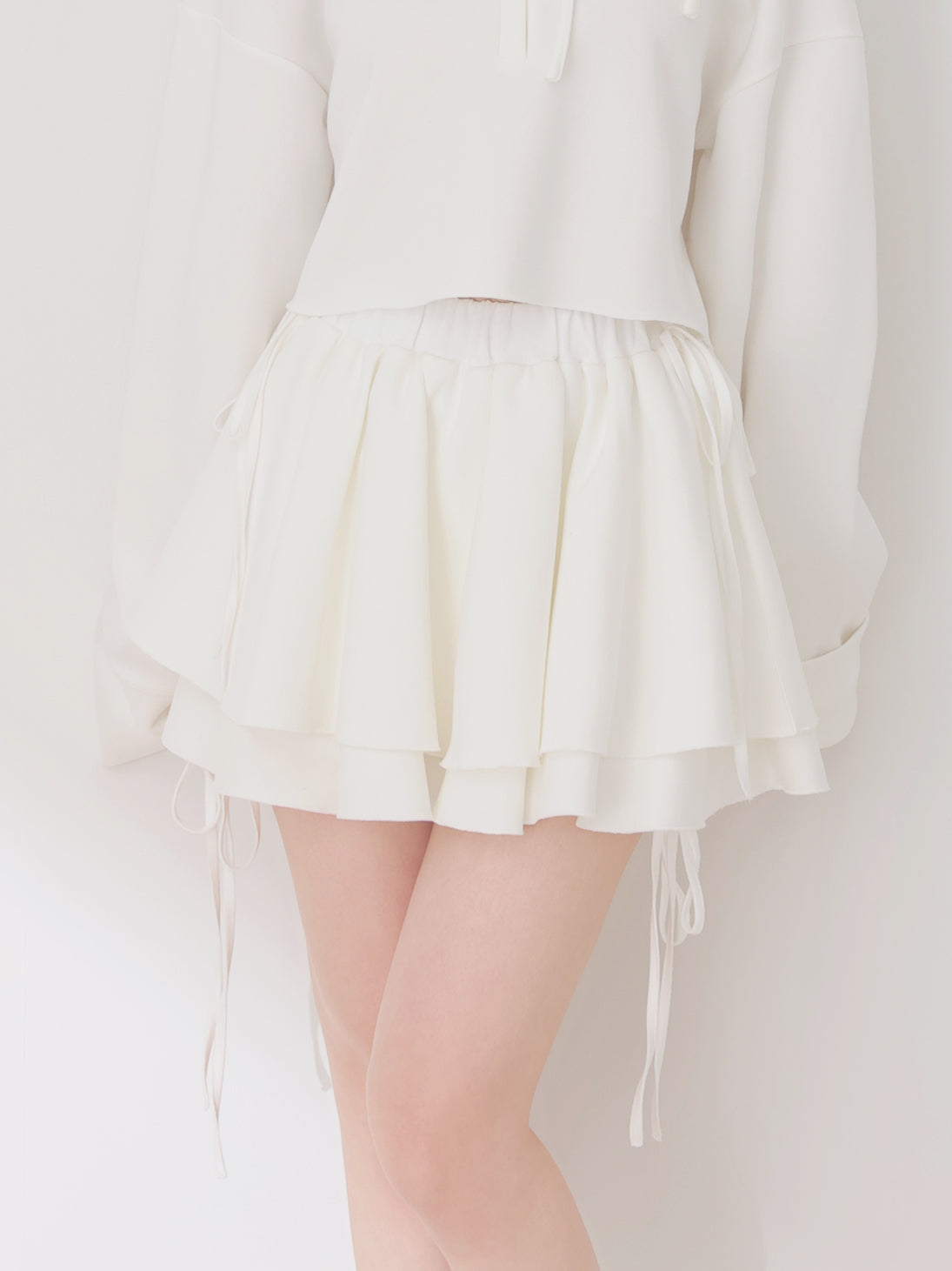Airy smooth frill mini skirt(eme10768)