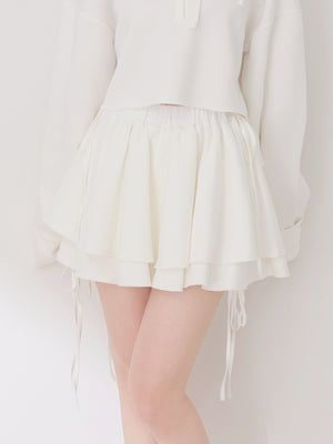 Airy smooth frill mini skirt(eme10768)