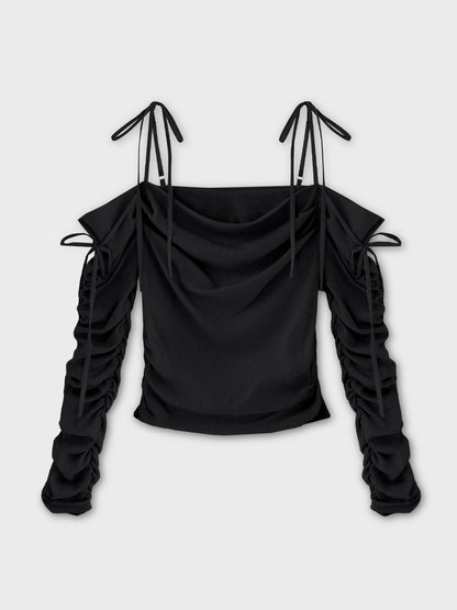 【Pre Order】Ribbon ribbed knit(eme10773)
