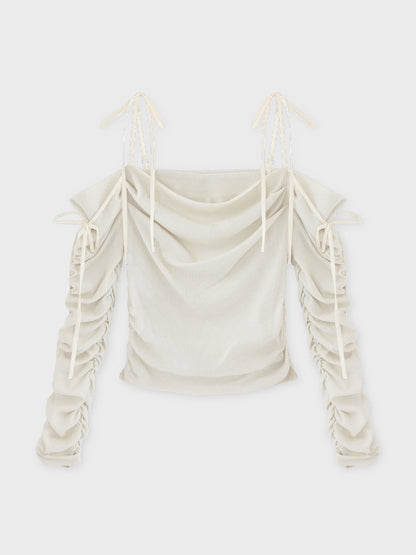 【Pre Order】Ribbon ribbed knit(eme10773)
