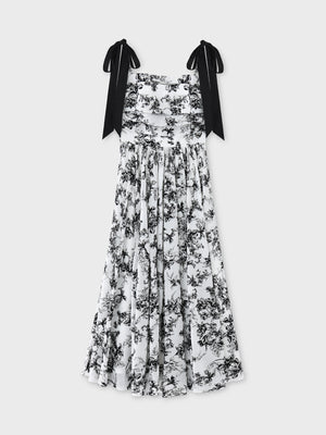 Flocky flower long onepiece(eme10775)