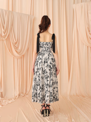 Flocky flower long onepiece(eme10775)