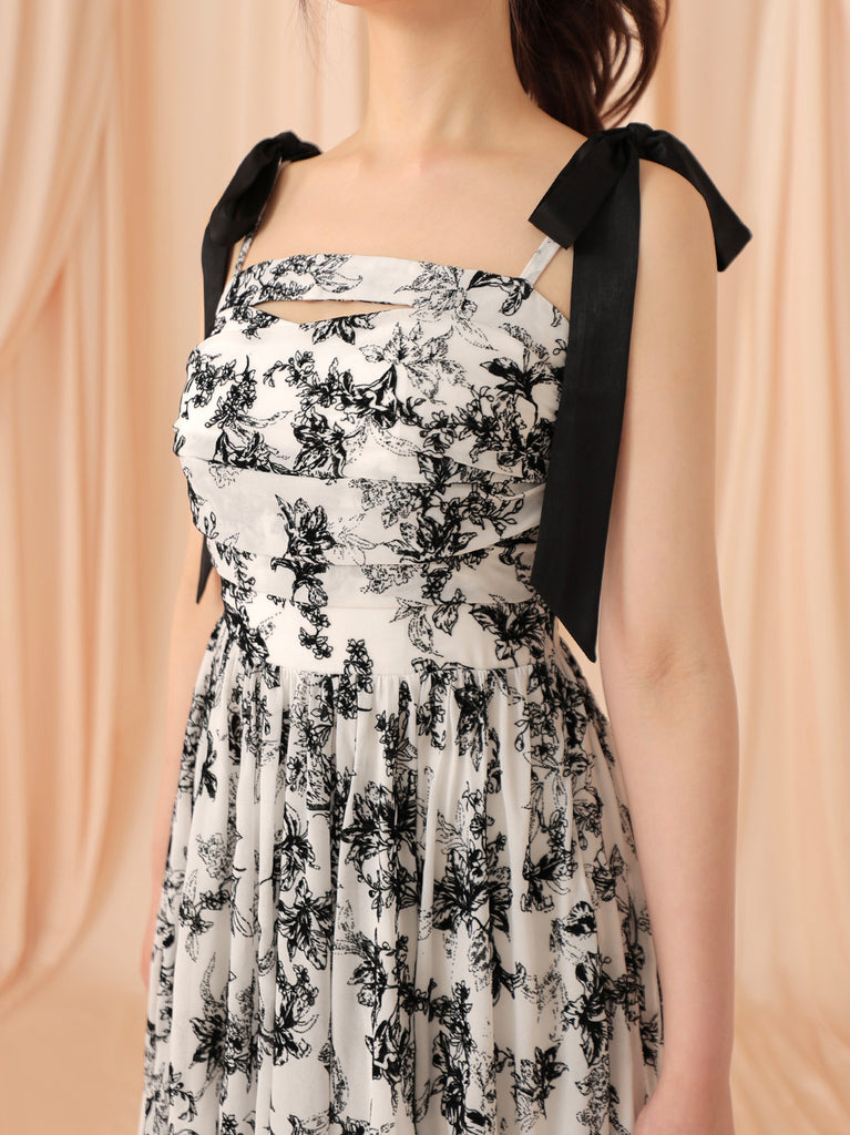 Flocky flower long onepiece(eme10775)