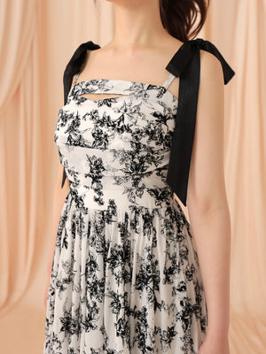 Flocky flower long onepiece(eme10775)