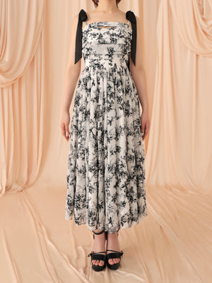 Flocky flower long onepiece(eme10775)