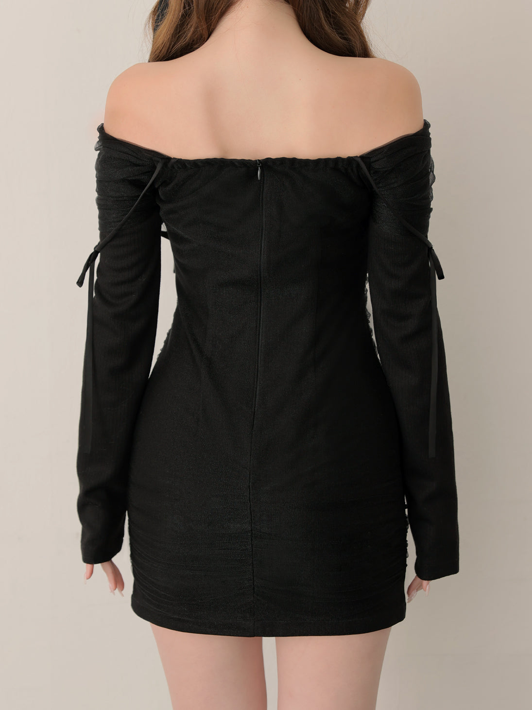 【SALE】Tulle drape mini onepiece(eme10776)