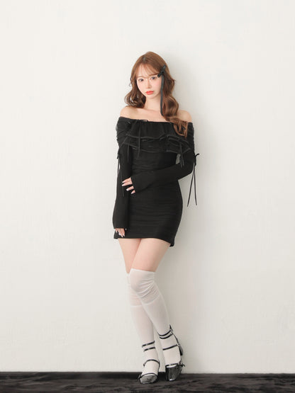 model：162cm　(size：F　color：Black)