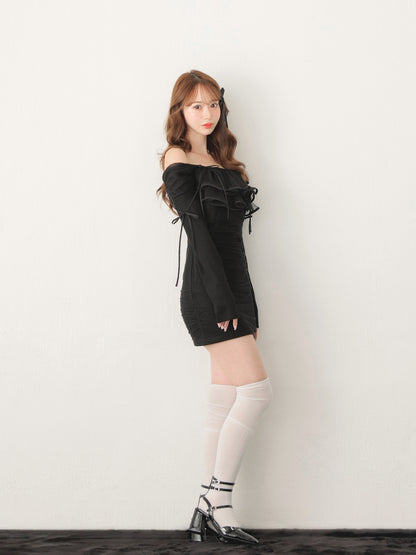 model：162cm　(size：F　color：Black)