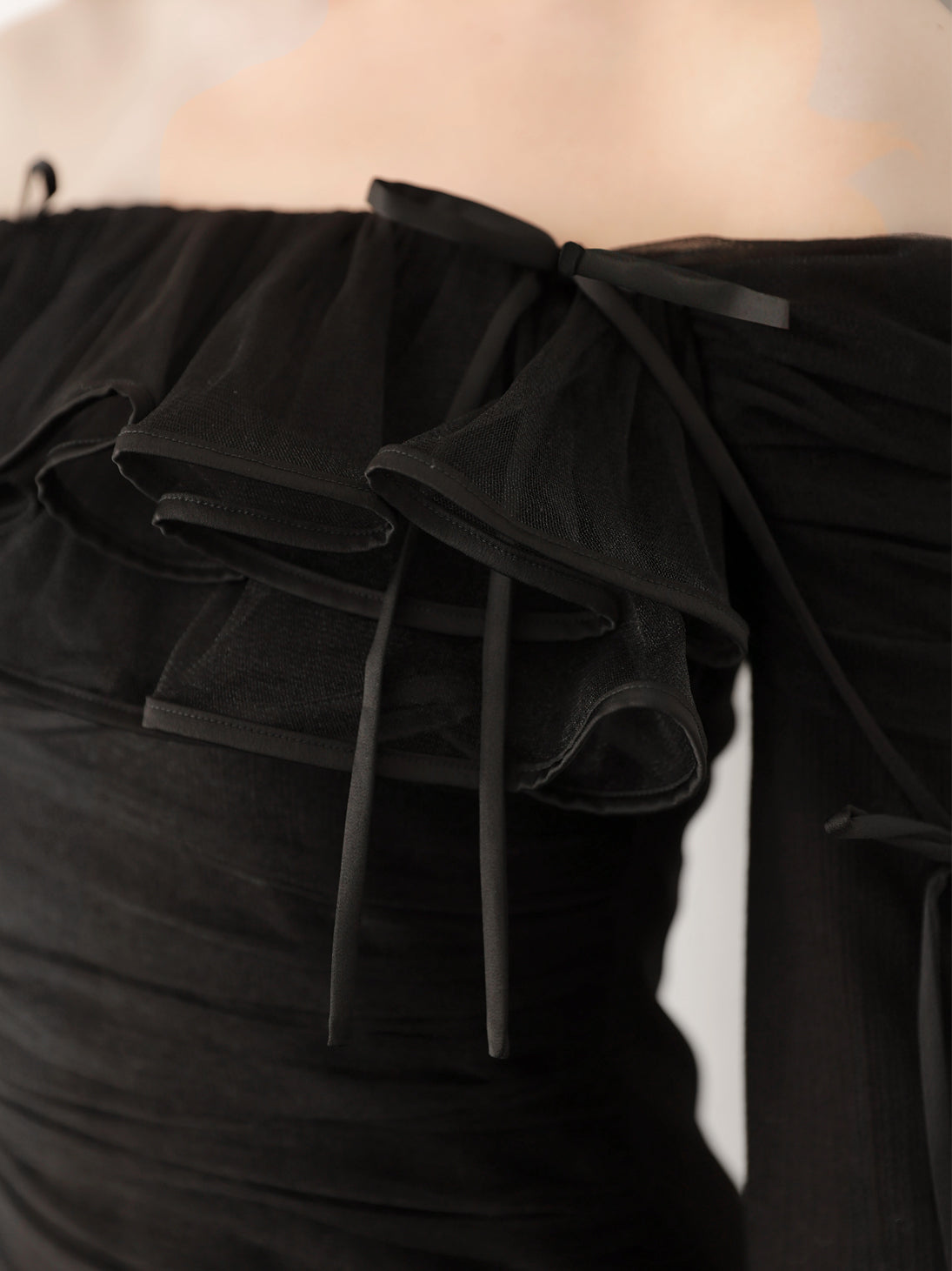 Tulle drape mini onepiece(eme10776)