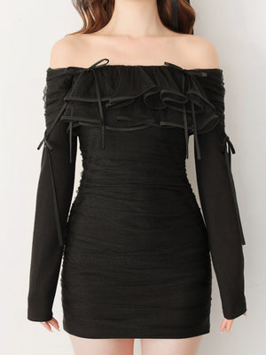 model：162cm　(size：F　color：Black)