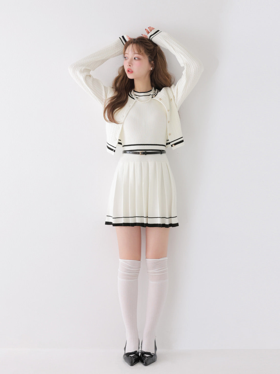 model：160cm　(size：F　color：White)