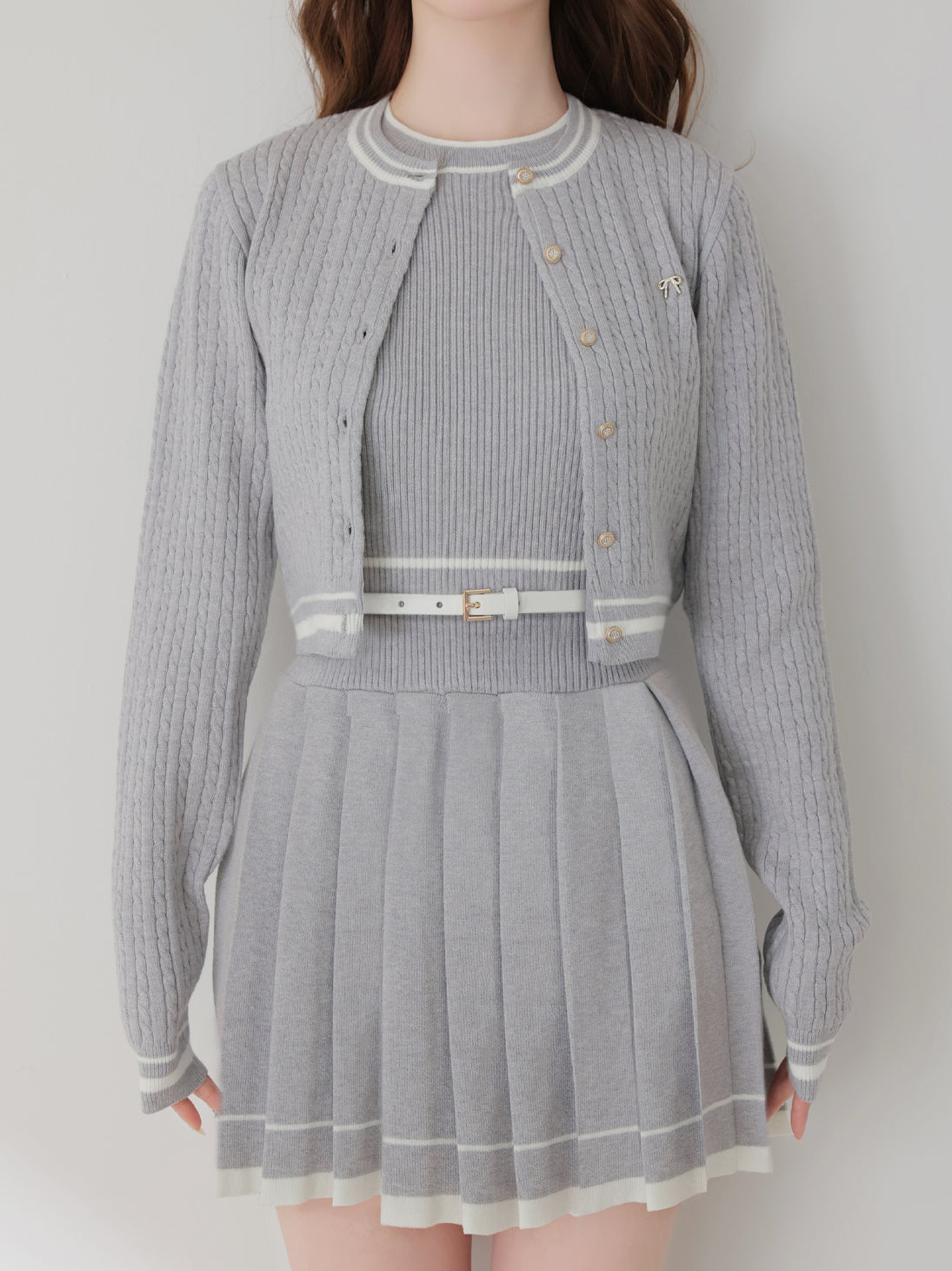 French line knit ensemble onepiece(eme10799)