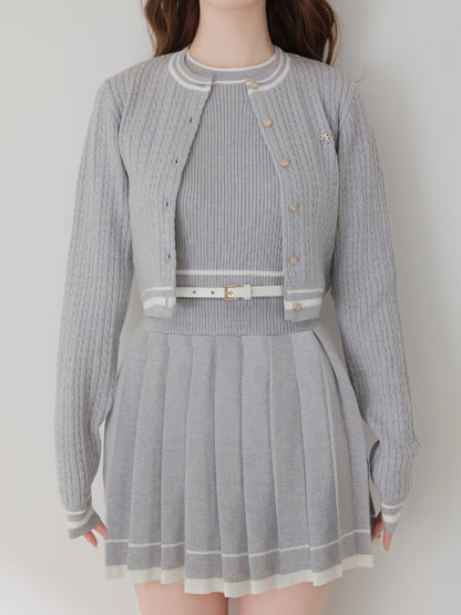 French line knit ensemble onepiece(eme10799)