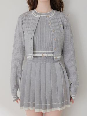 French line knit ensemble onepiece(eme10799)