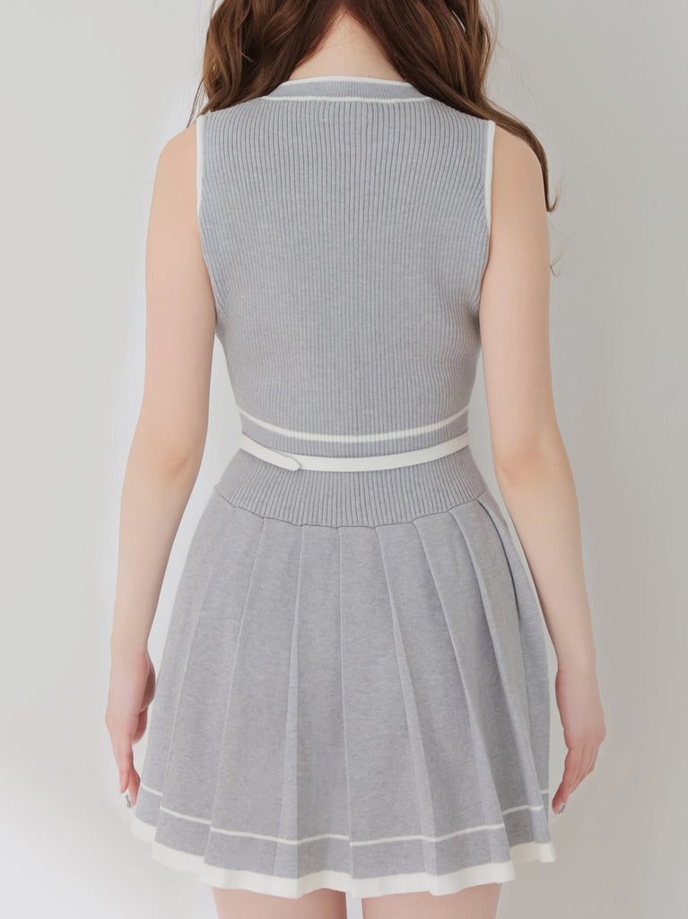 French line knit ensemble onepiece(eme10799)