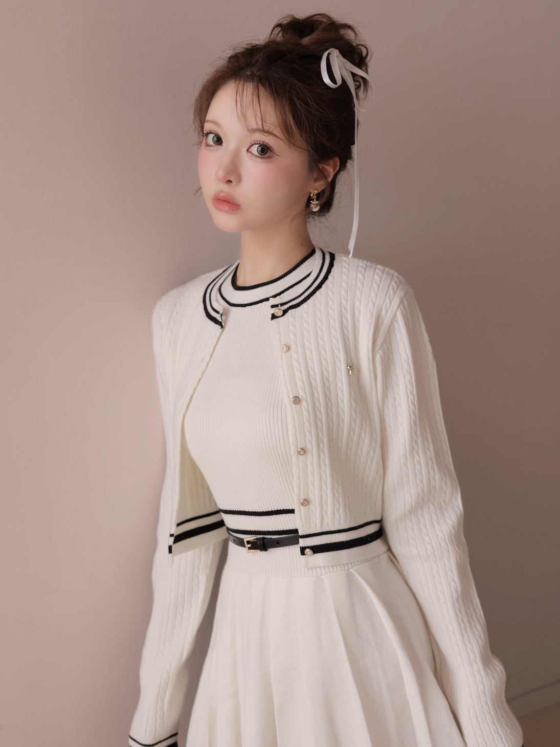 model：160cm　(size：F　color：White)