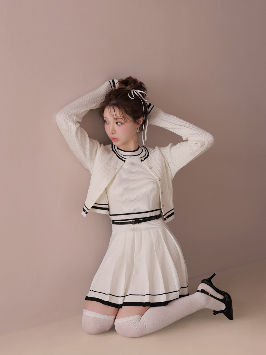 French line knit ensemble onepiece (eme10799) – M me eme