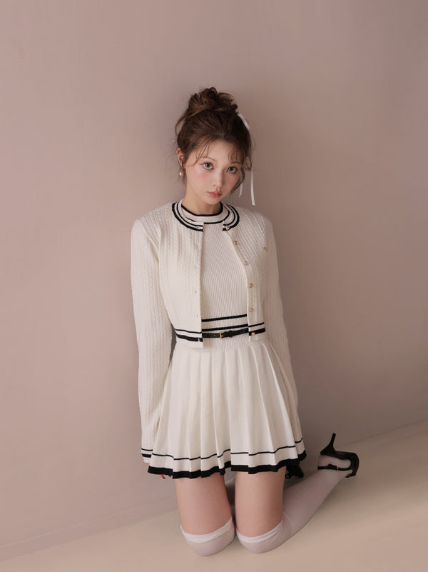 French line knit ensemble onepiece(eme10799)