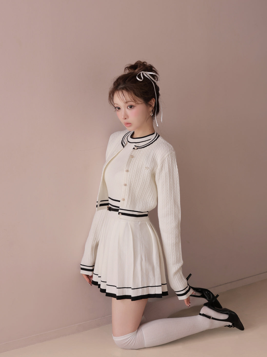 model：160cm　(size：F　color：White)