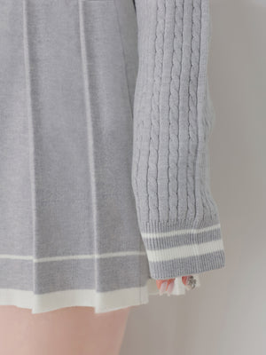 French line knit ensemble onepiece(eme10799)