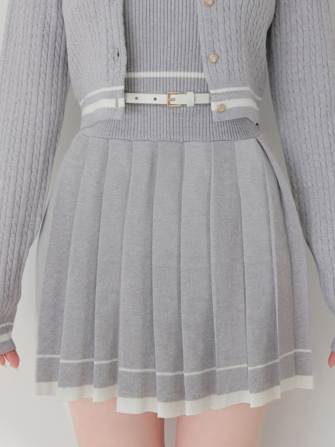 French line knit ensemble onepiece(eme10799)