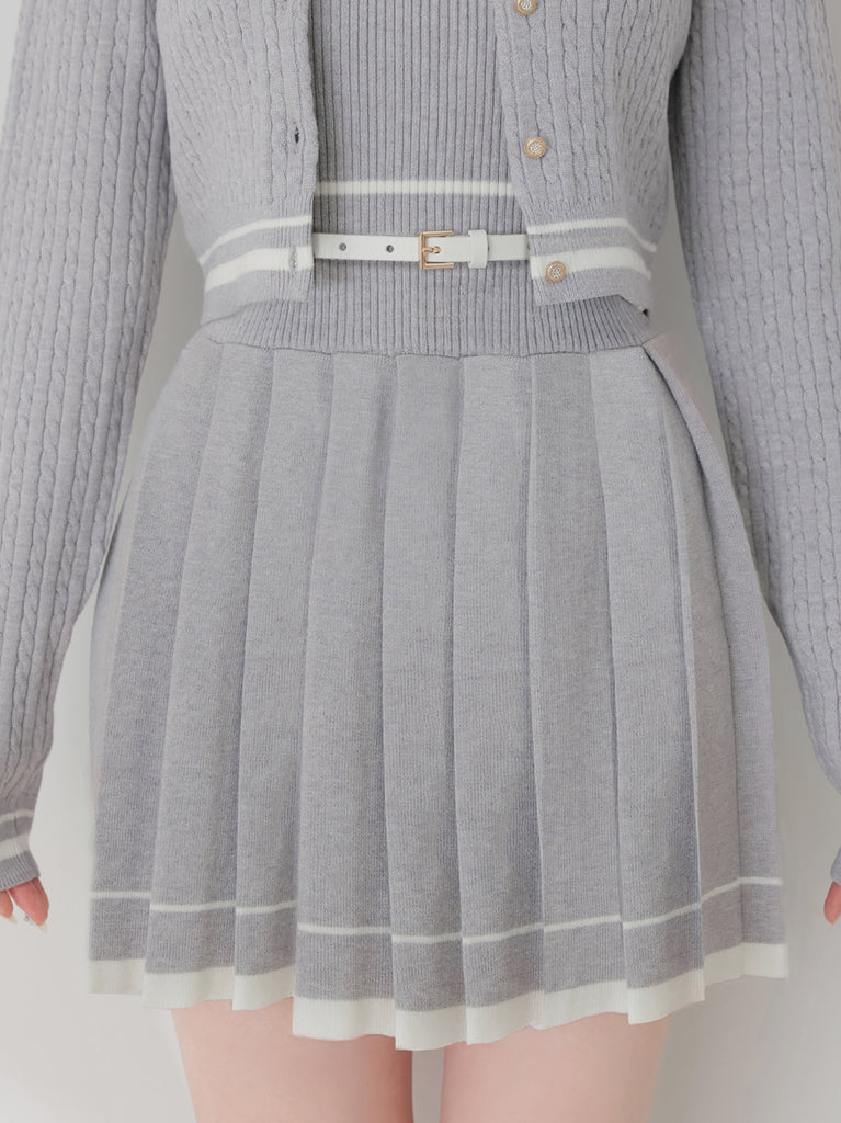 French line knit ensemble onepiece(eme10799)