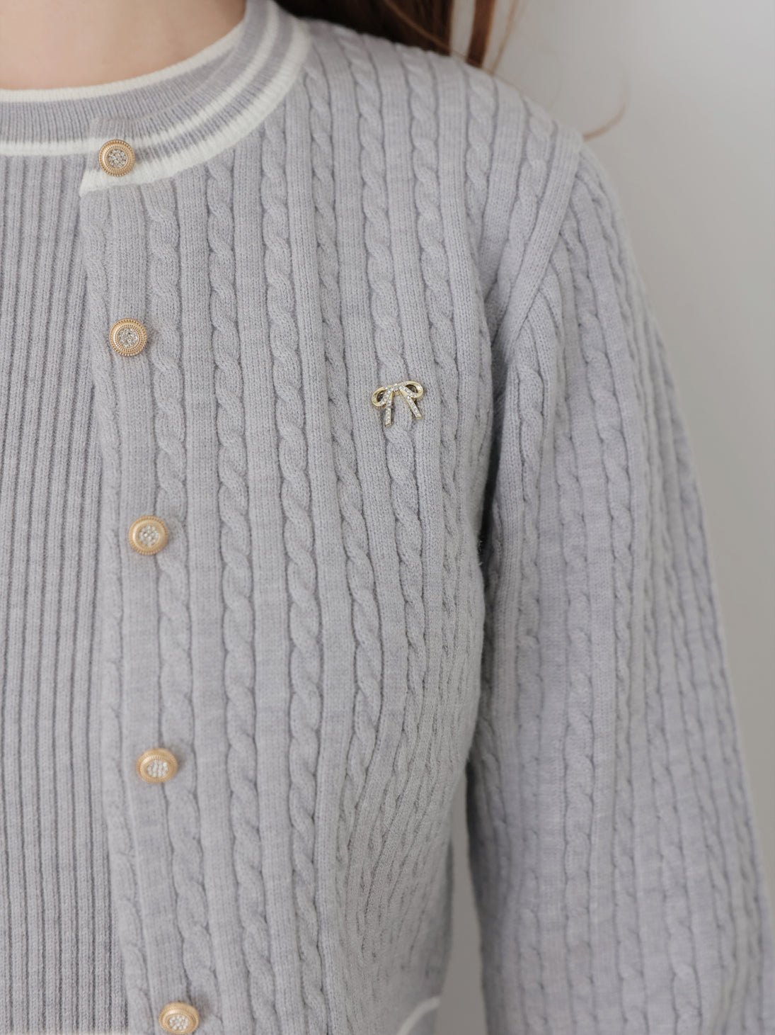 French line knit ensemble onepiece(eme10799)