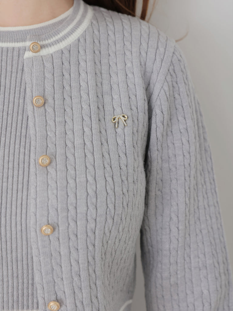 French line knit ensemble onepiece(eme10799)