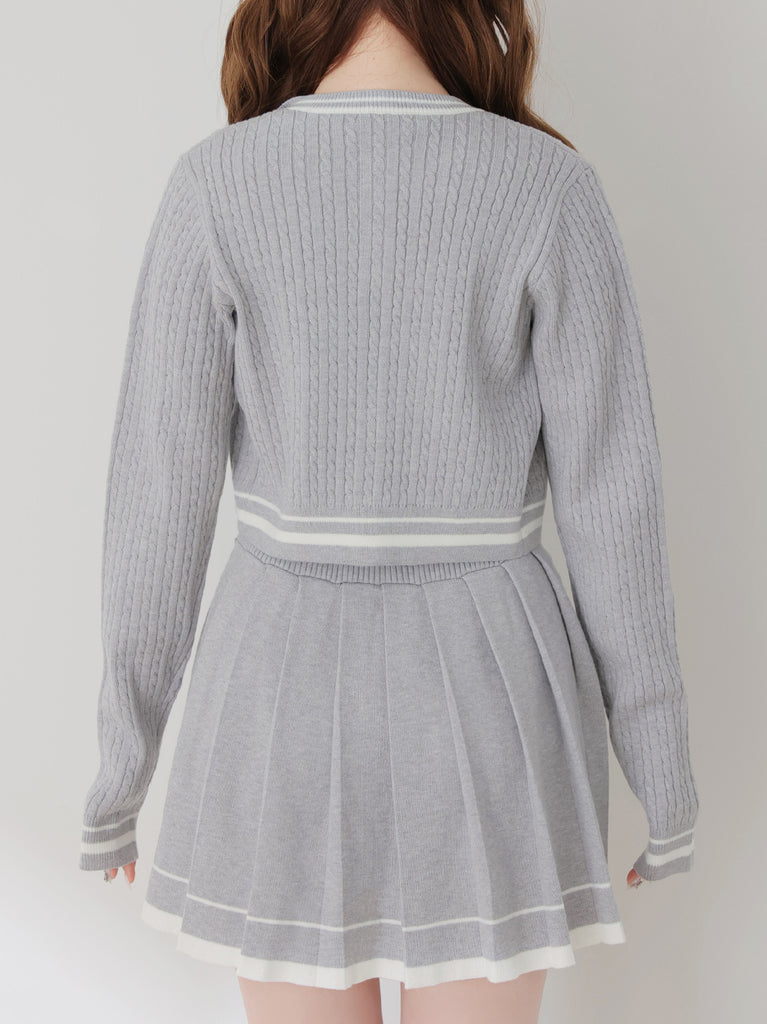 French line knit ensemble onepiece(eme10799)