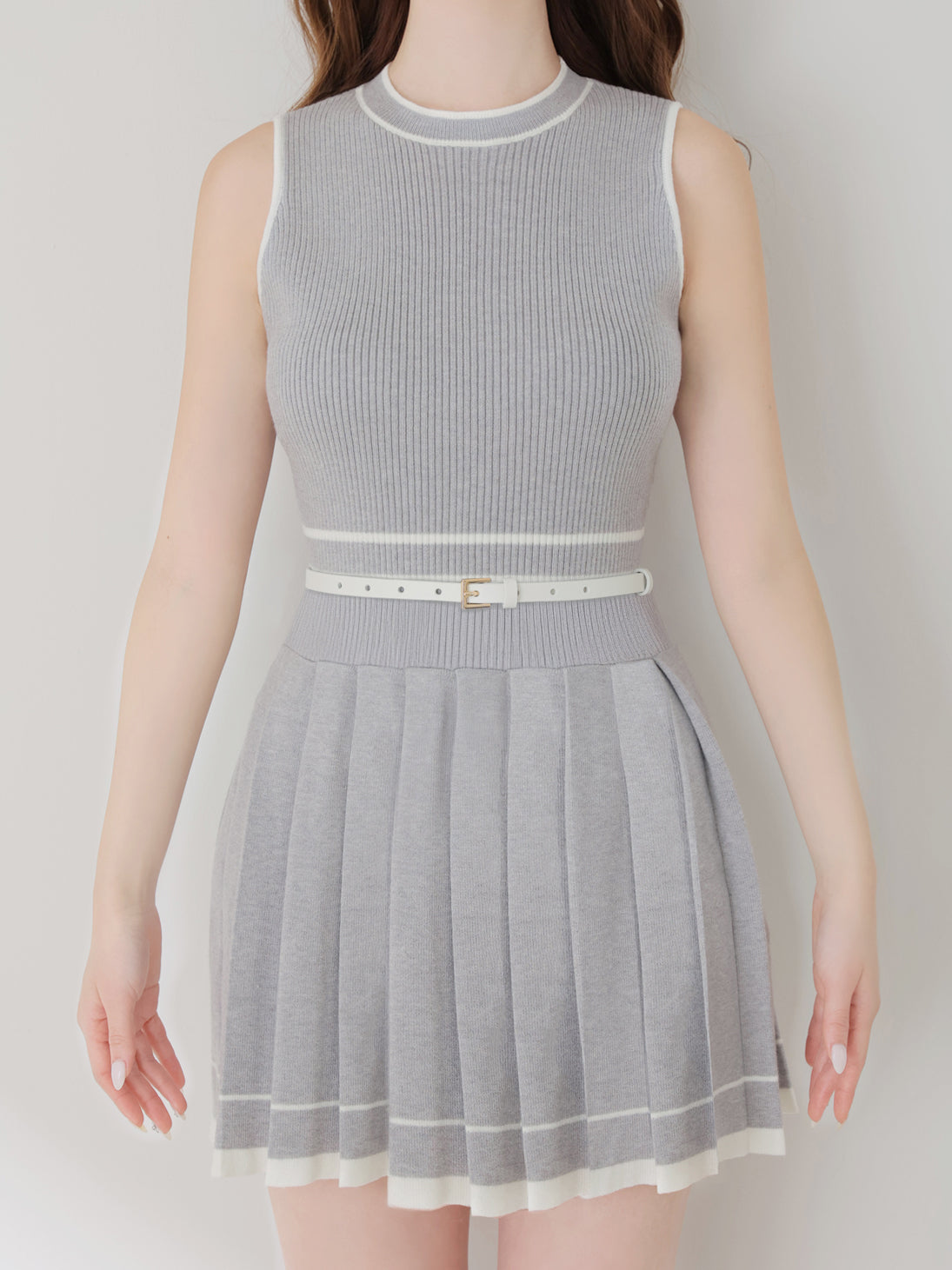 French line knit ensemble onepiece(eme10799)