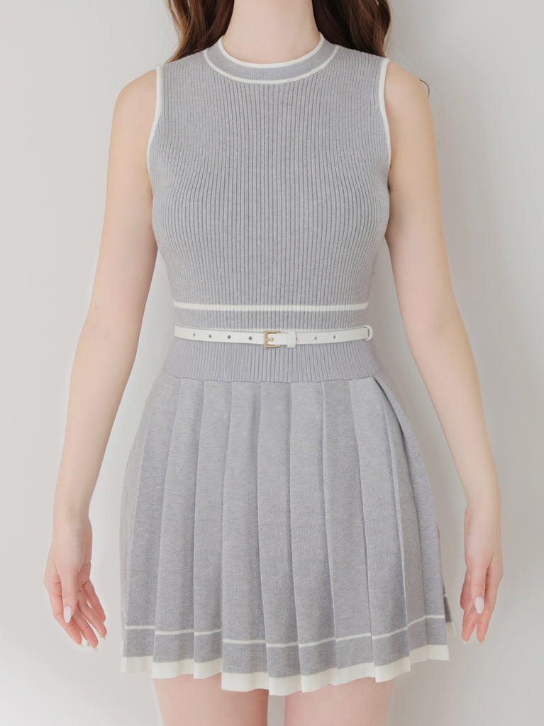 French line knit ensemble onepiece(eme10799)