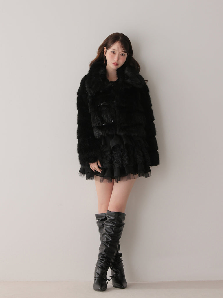 model：162cm　(size：F　color：Black)