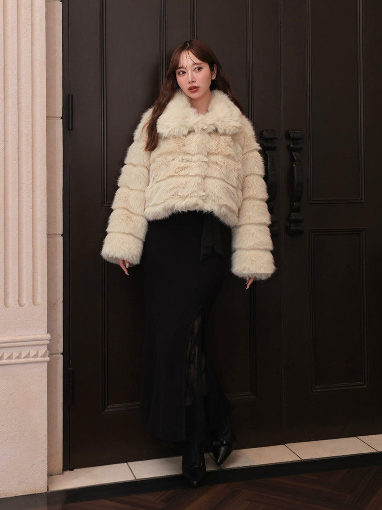 2way luxe faux fur coat(eme10780)