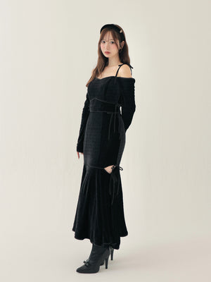 Side ribbon cutout onepiece(eme10783)