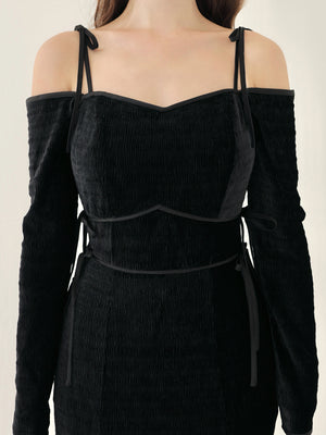 Side ribbon cutout onepiece(eme10783)