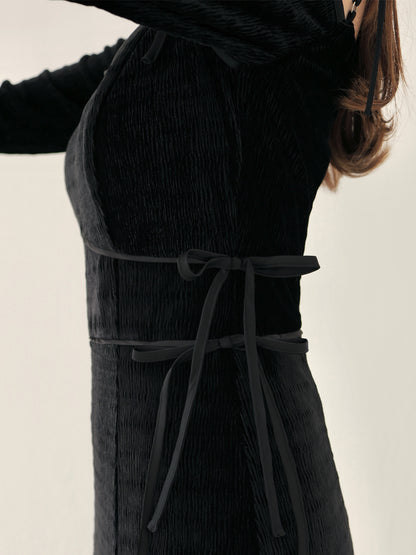 Side ribbon cutout onepiece(eme10783)