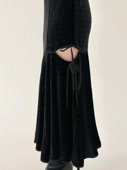 Side ribbon cutout onepiece(eme10783)