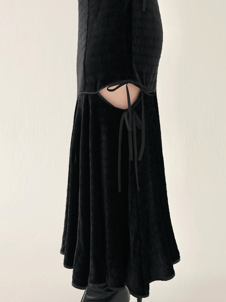 Side ribbon cutout onepiece(eme10783)