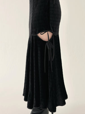 Side ribbon cutout onepiece(eme10783)