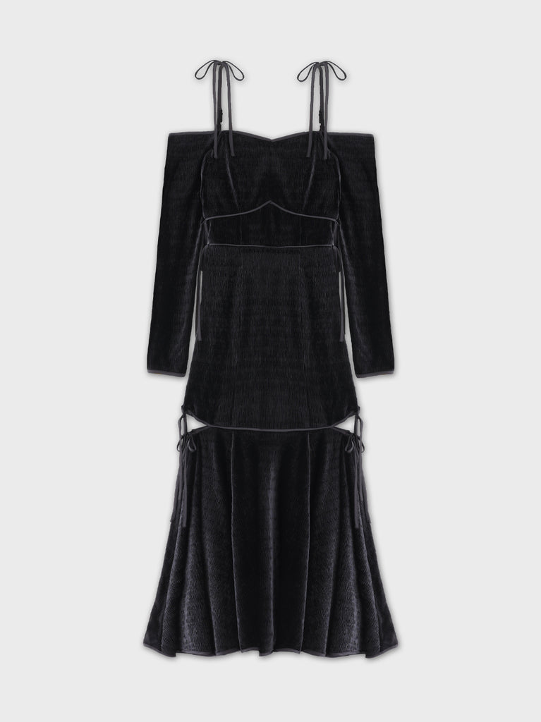 Side ribbon cutout onepiece(eme10783)