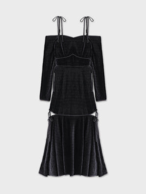 Side ribbon cutout onepiece(eme10783)